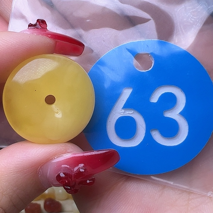 蜜蜡裸石未镶嵌微瑕 21.5/7mm 扣子