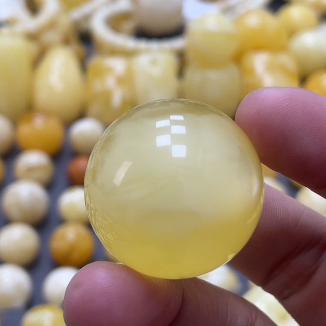 蜜蜡未镶嵌裸石29.4mm福利款