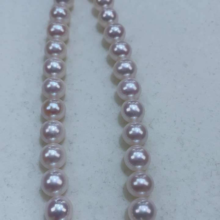 淡水珍珠颈饰银S925镶嵌8-8.5亮瞎眼天女光