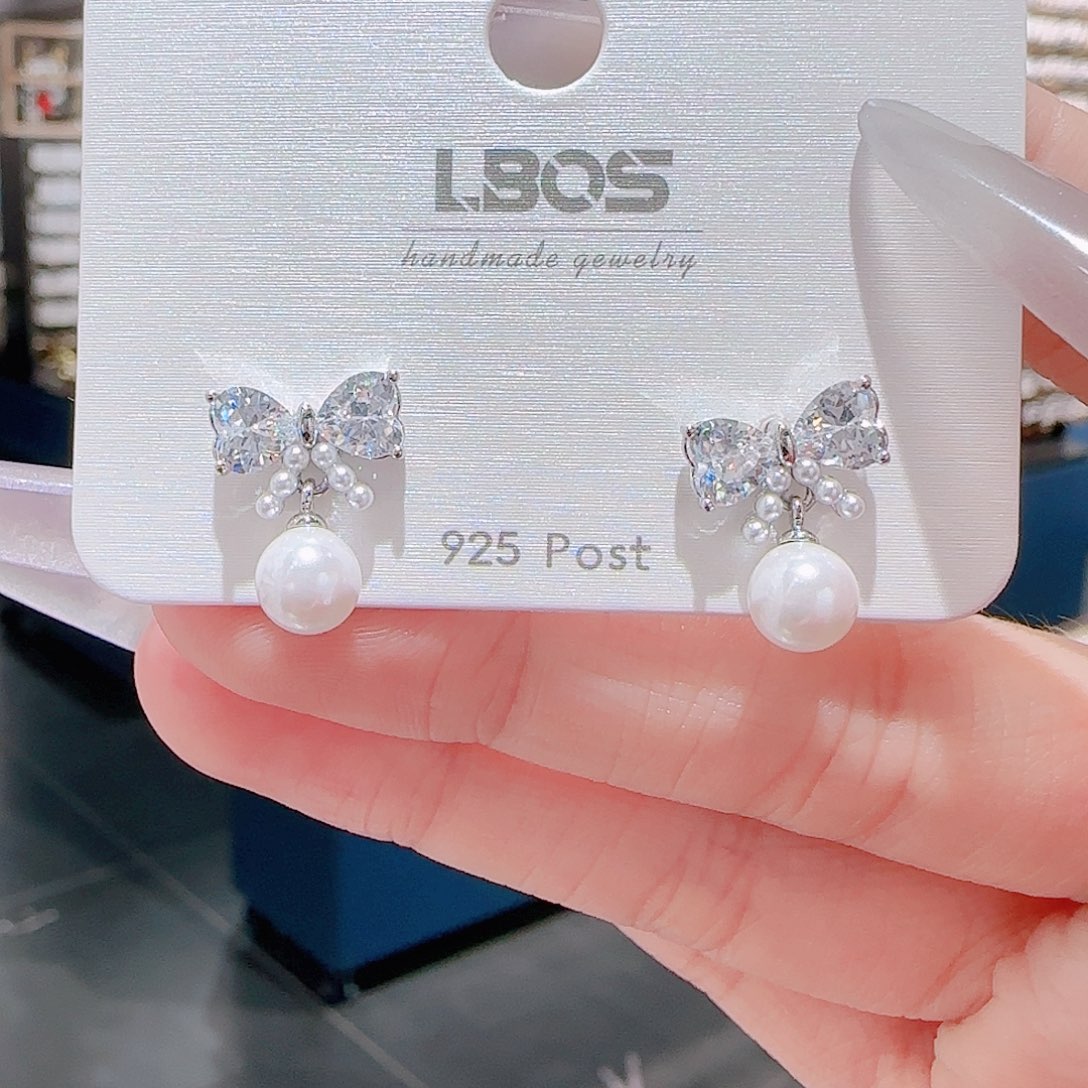 锆石铜合金925银耳环