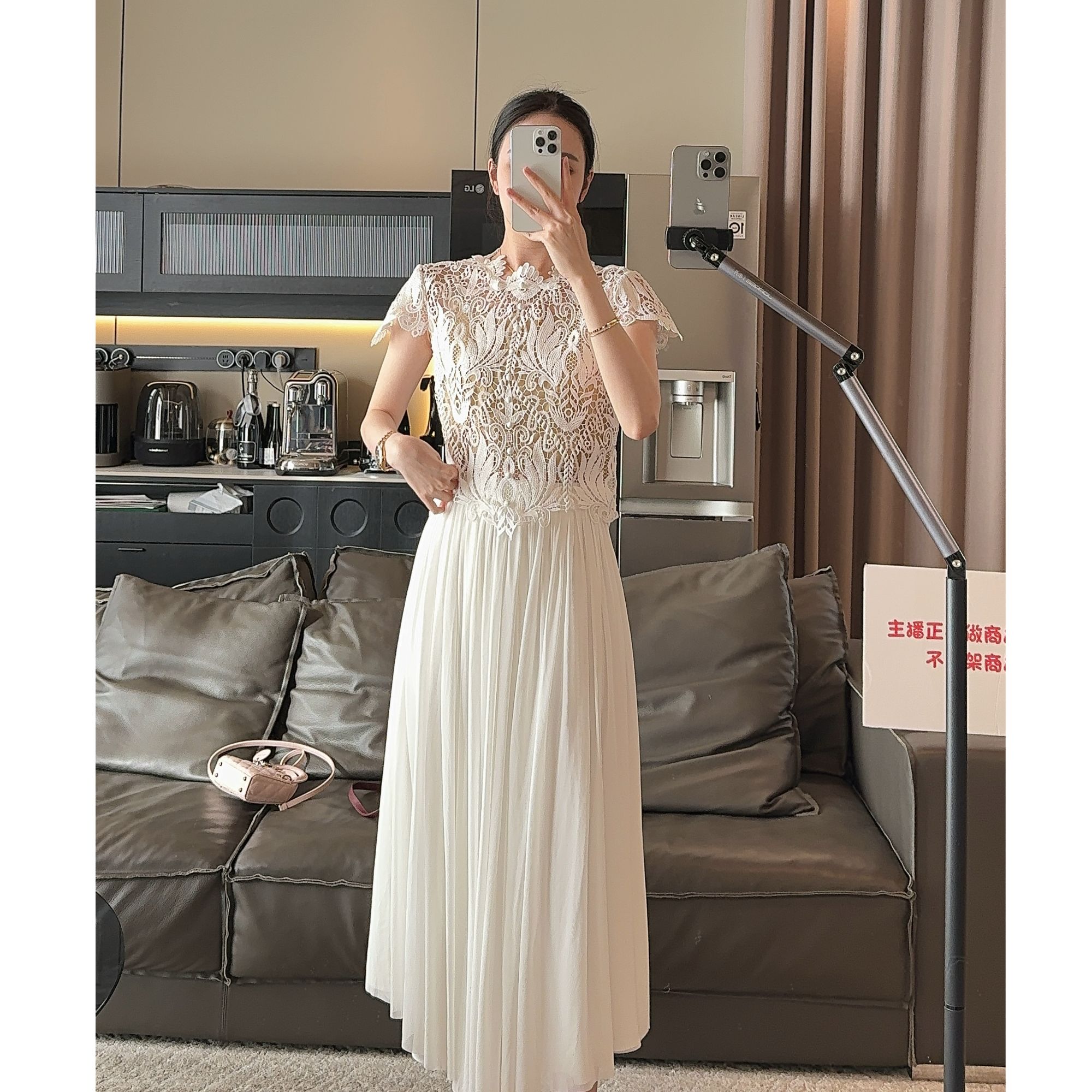 Zwinnie/詹维尼【定制蕾丝套装】轻奢气质时尚显瘦套装 GYS202433