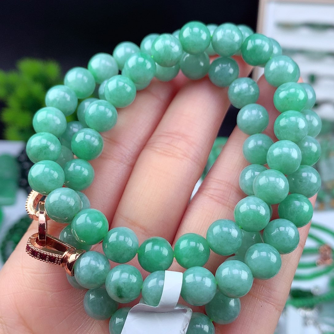 翡翠未镶嵌项链项链