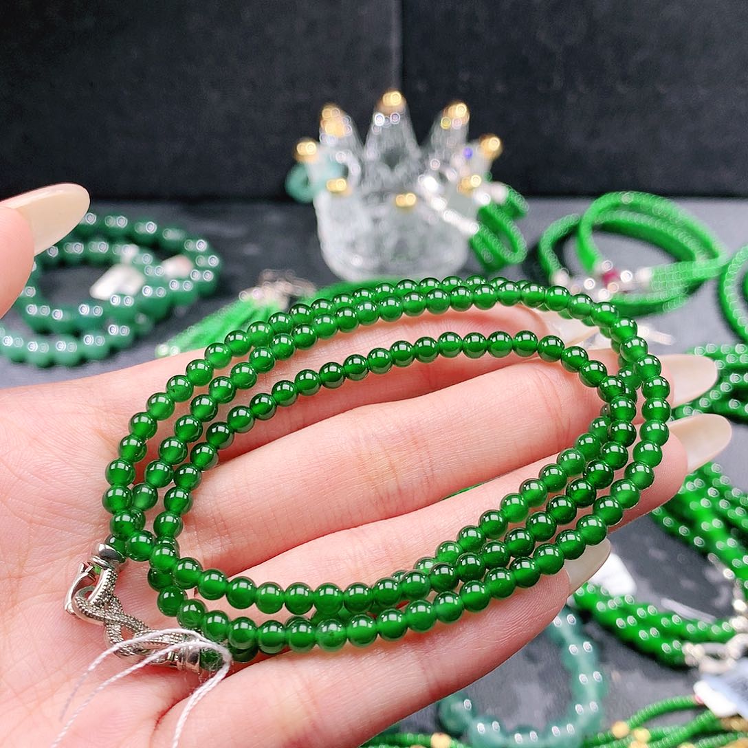 翡翠未镶嵌手链项链4.0