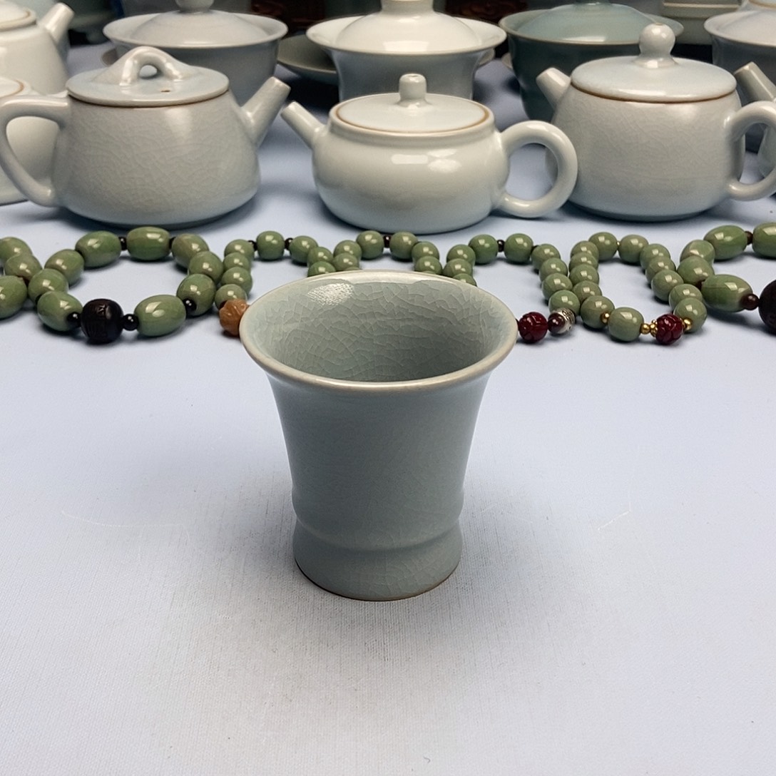杯仿古天蓝闻香杯原矿原釉原产地