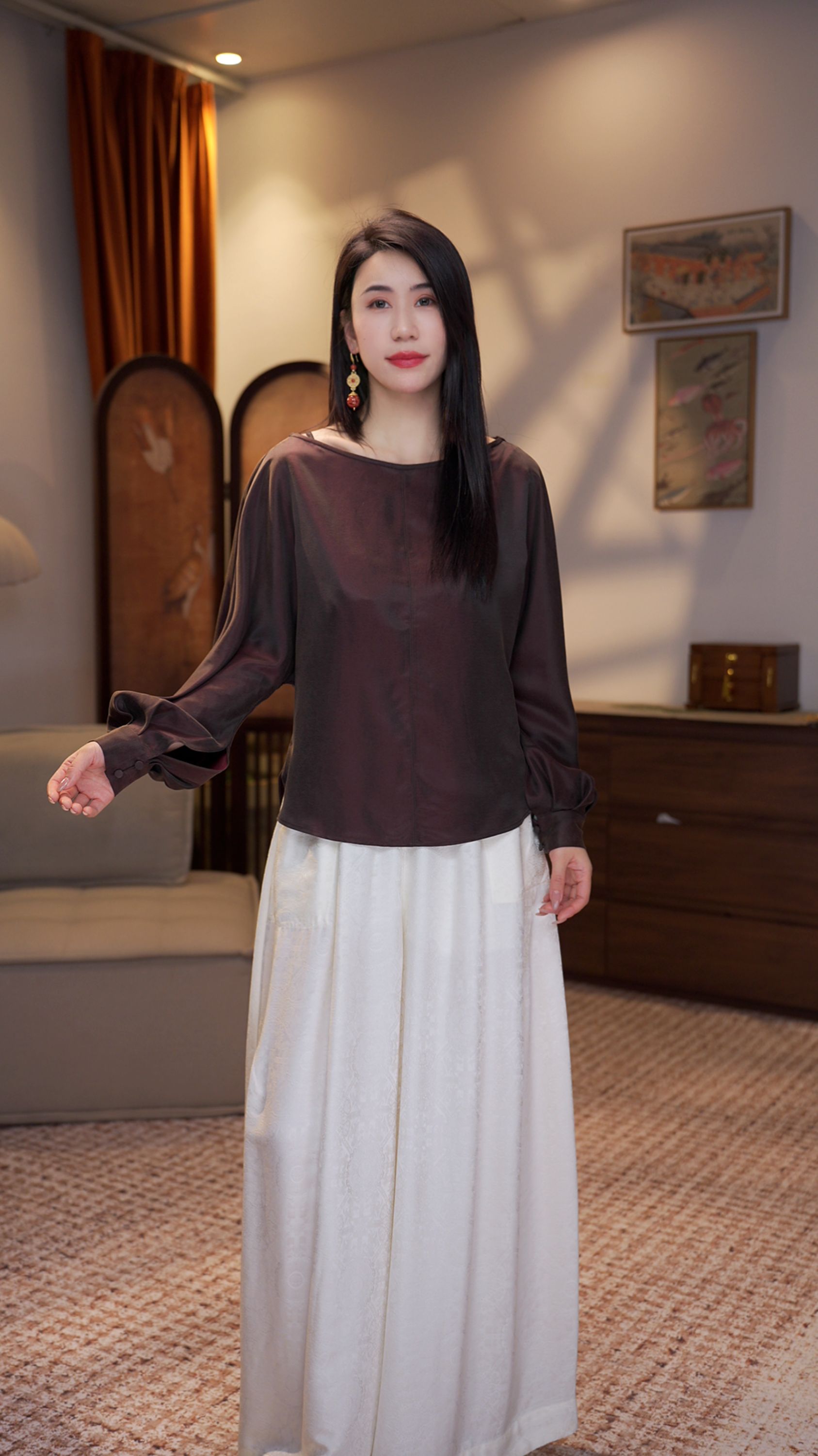 【极简风】新中式纯色衬衫中式长袖国风衬衫长袖打底百搭宽松7283