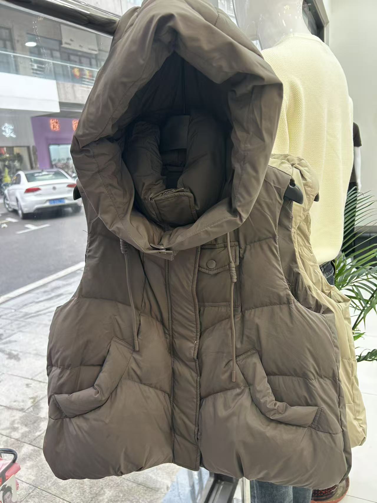 2025新款连帽马甲女短款小个子外套8801