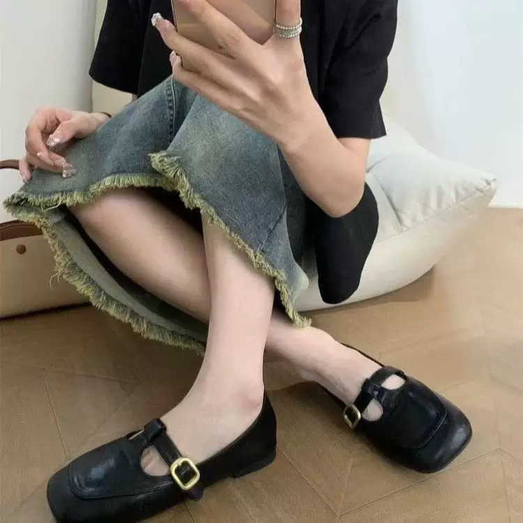 鞋子单鞋乐福鞋百搭夏季软底玛丽珍ol春季春夏法式浅口秋季休闲