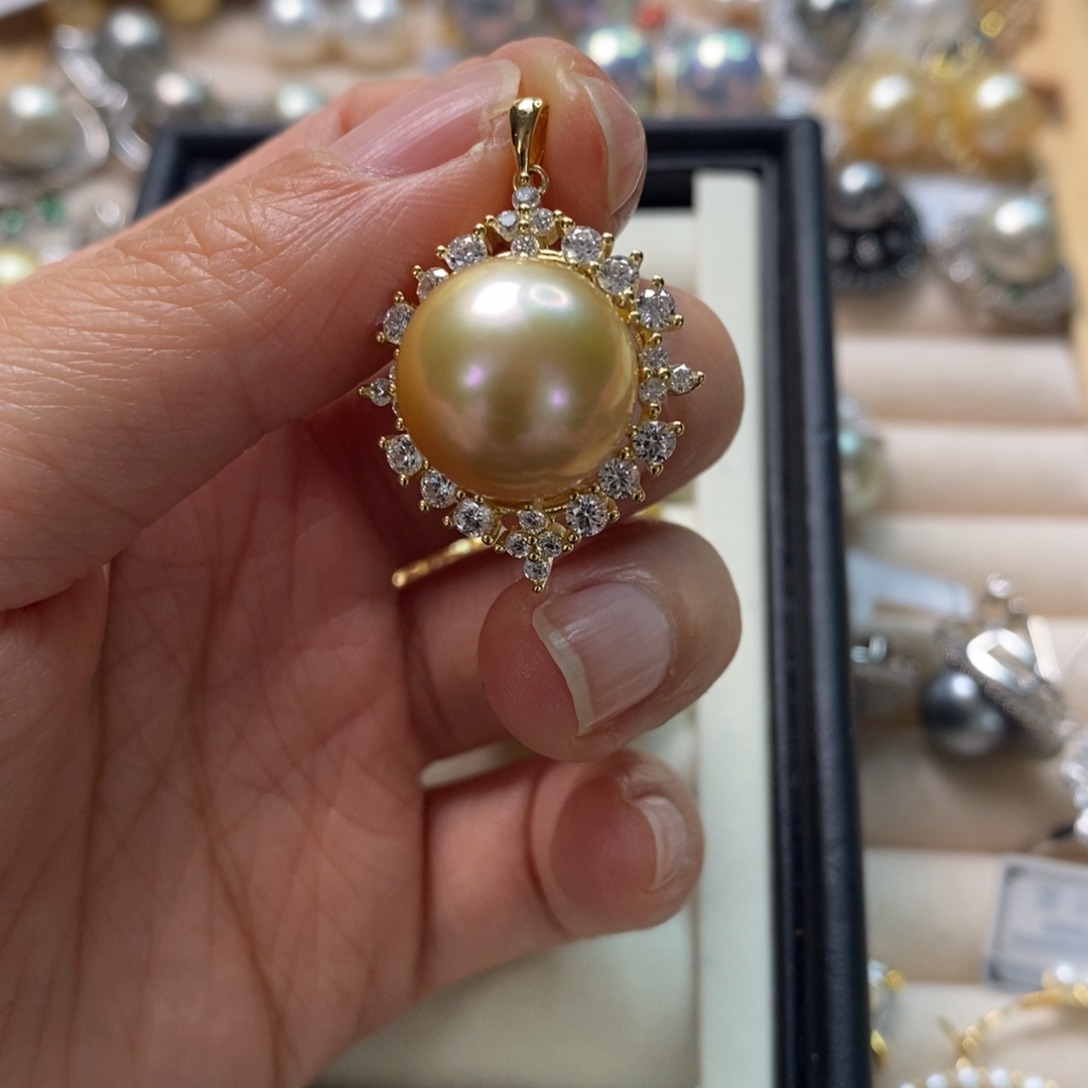 海水珍珠颈饰银S925镶嵌