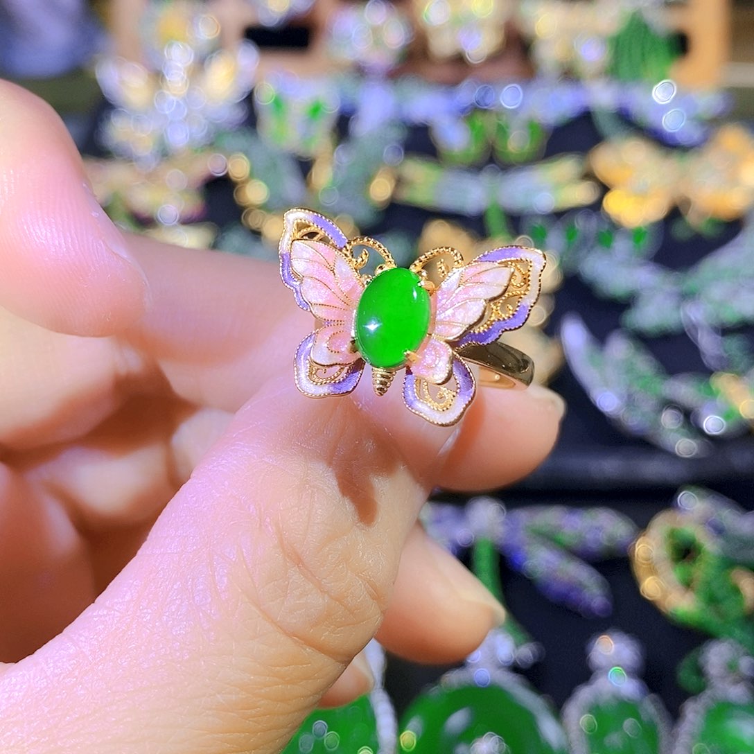 吊坠(不含链)银S925镶嵌翡翠