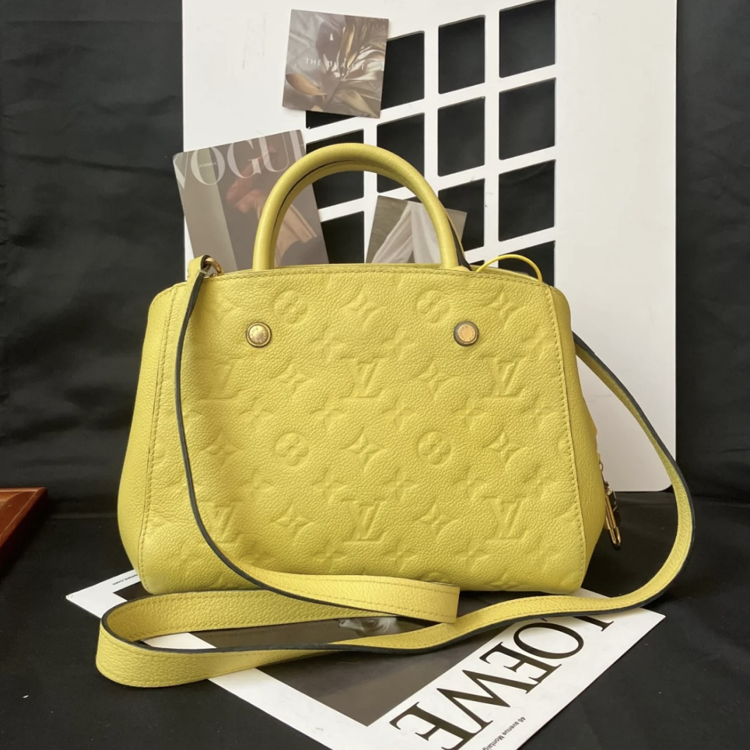 95新 LouisVuitton/路易威登 可乐/lv压纹蒙田bb/95新