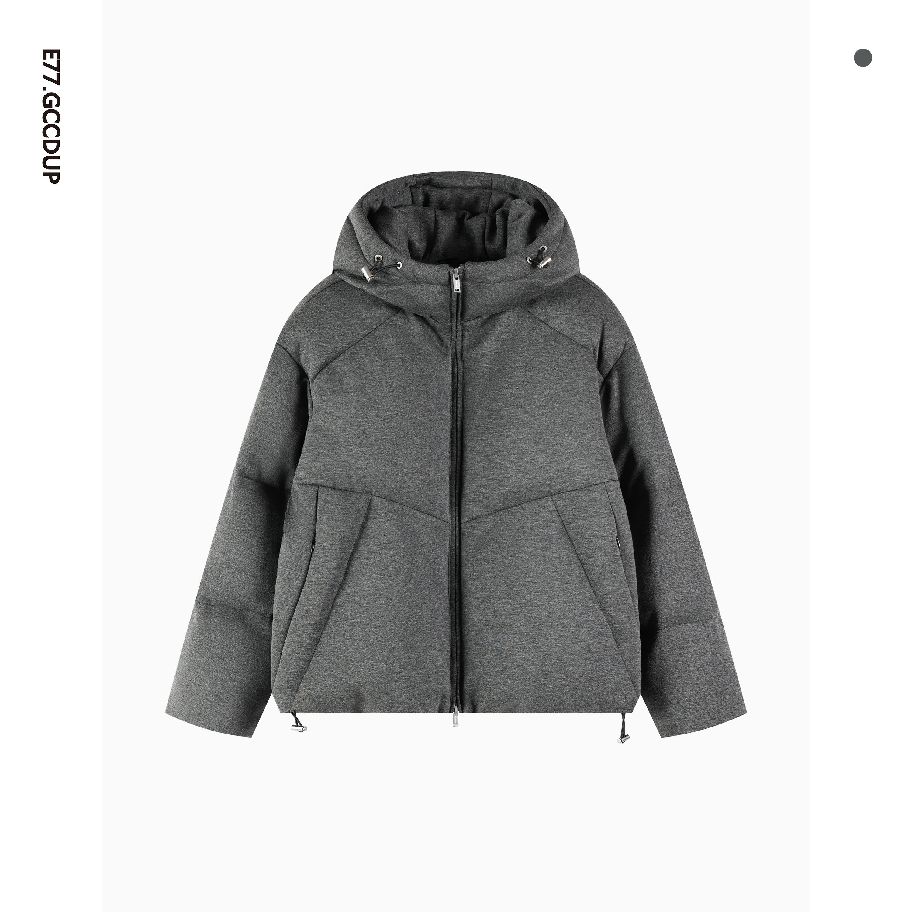 GCCDUPE77『弥雾冬』轻量化太空棉90白鸭绒结构连帽吐司男士羽绒服