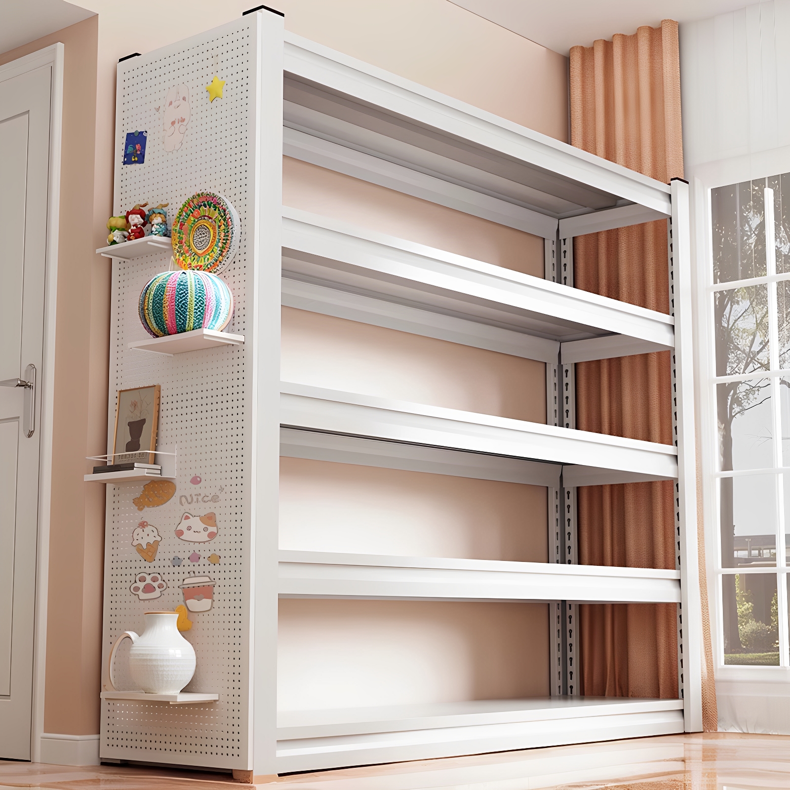 【特价处理】洞洞板置物架货架多层落地家用仓储陈列架客厅储物架