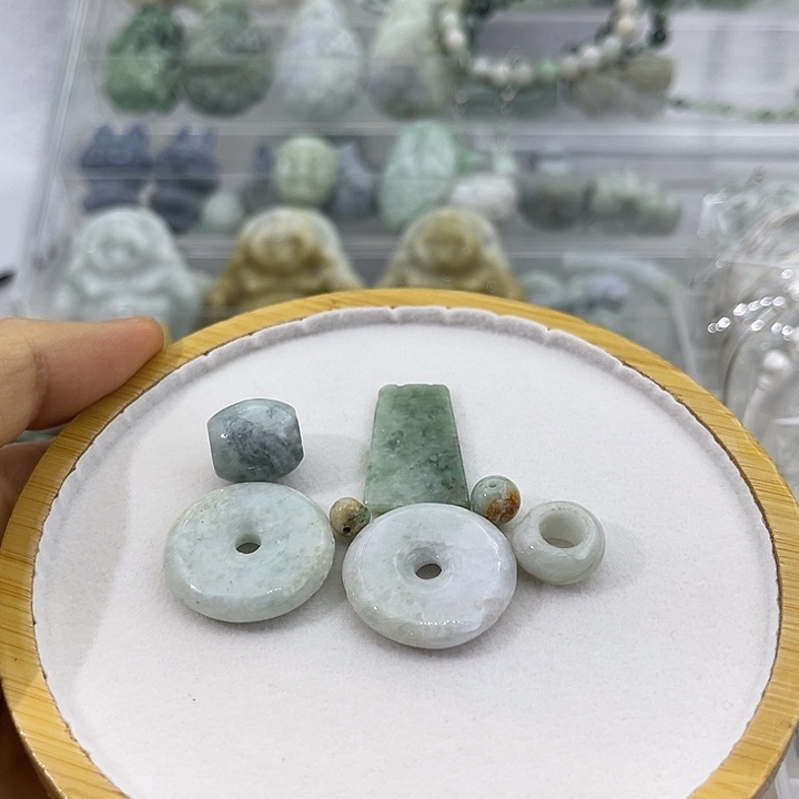 翡翠裸石天然缅甸A货翡翠 瑕疵 福利包