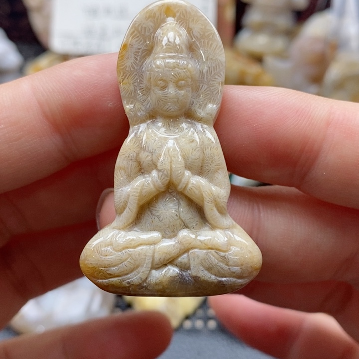 硅化珊瑚（珊瑚玉）颈饰未镶嵌