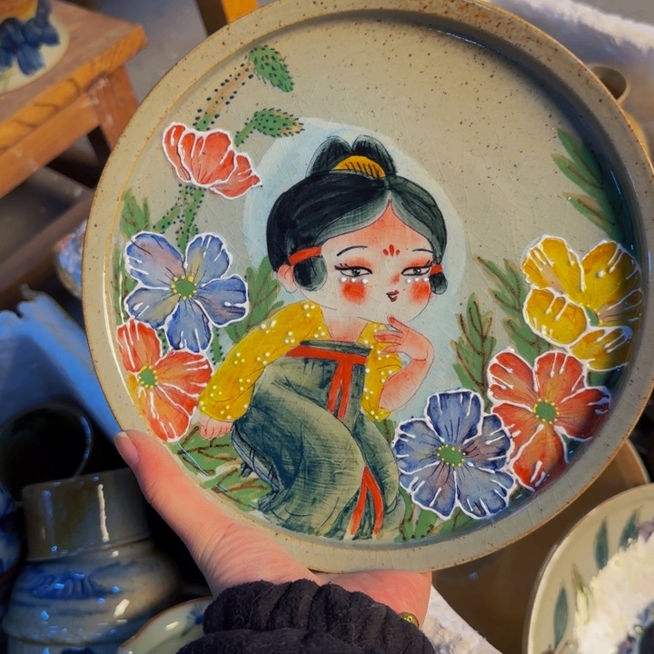 瓷片景德镇陶瓷手工手绘