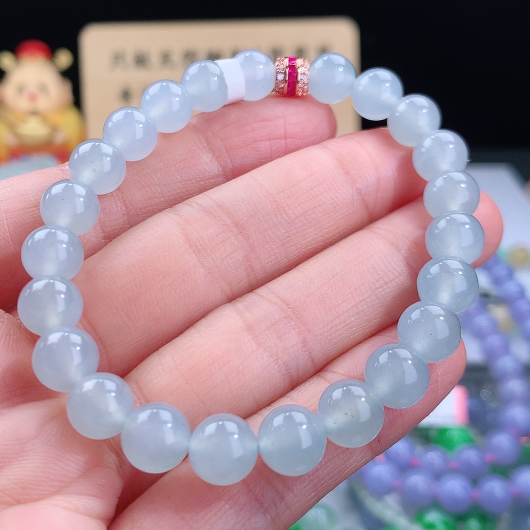 翡翠手链未镶嵌卡8mm