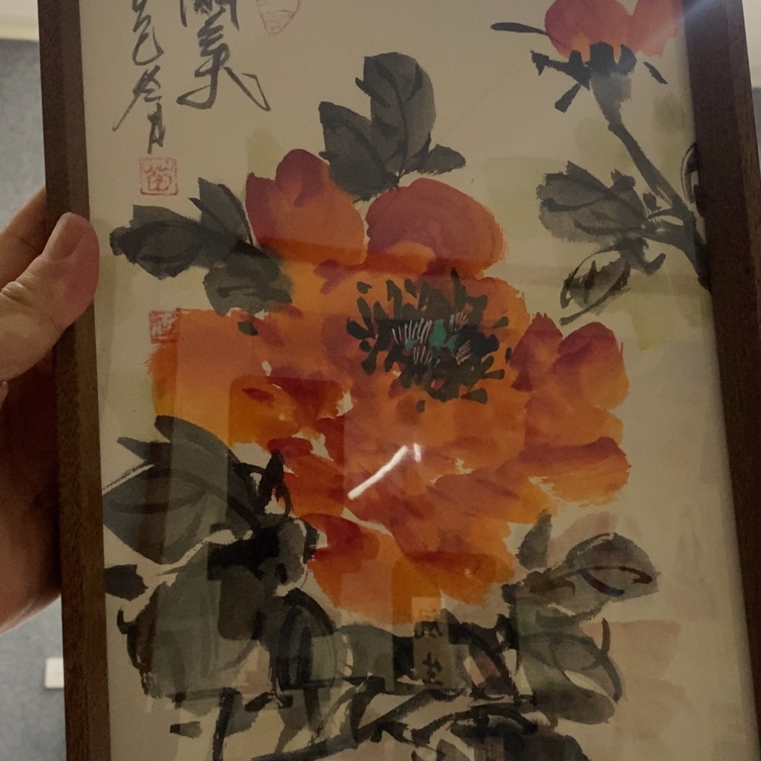 版画牡丹图牡丹图