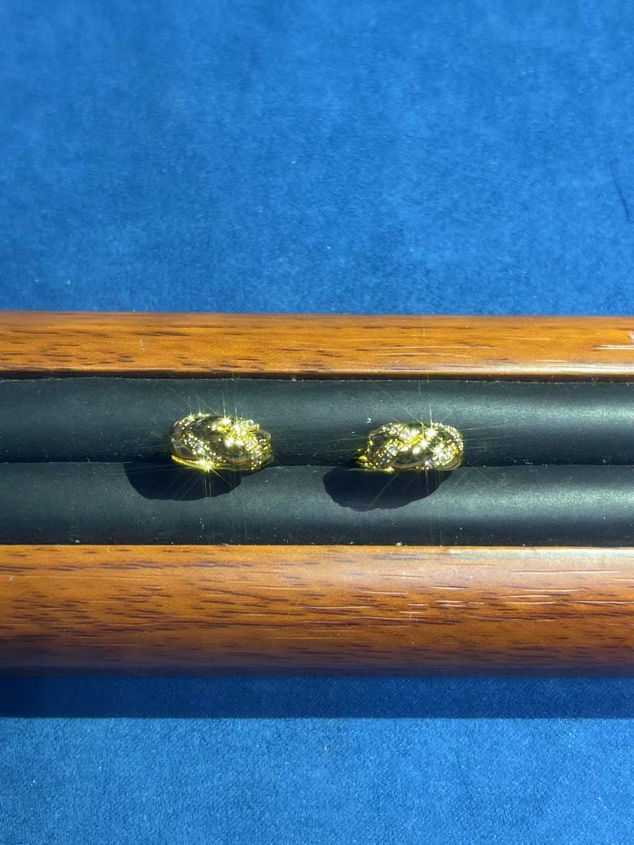 a1258黄色微镶耳扣多样性发货