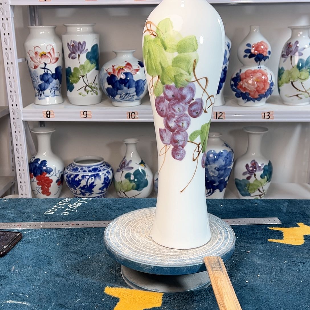 摆件景德镇陶瓷美紫浦