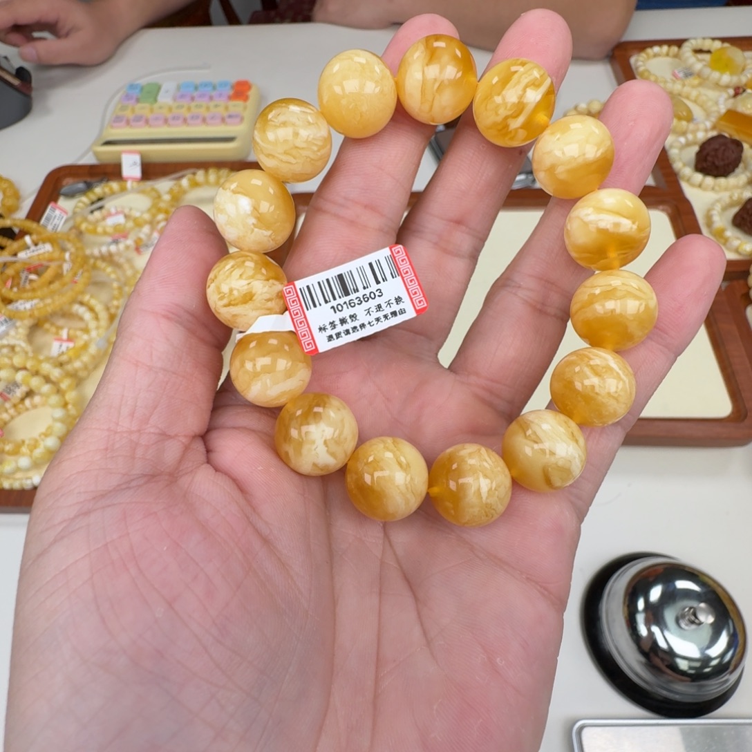 蜜蜡未镶嵌裸石蜜蜡手串