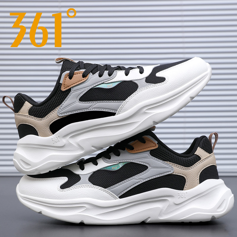 361男鞋2025秋冬新款运动鞋男款网面透气正品减震徒步跑步鞋子男