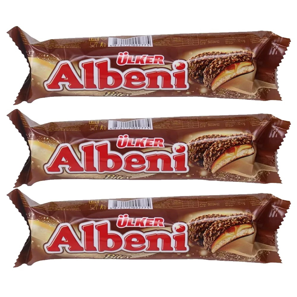 哈萨克斯坦优客牌Albeni阿乐巴尼Bites牛奶夹心巧克力72g进口零食