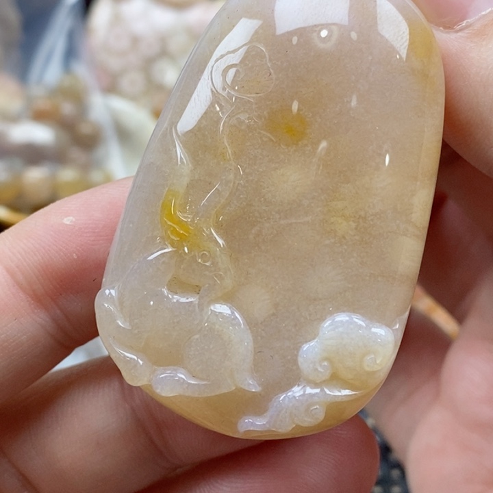 硅化珊瑚（珊瑚玉）颈饰未镶嵌