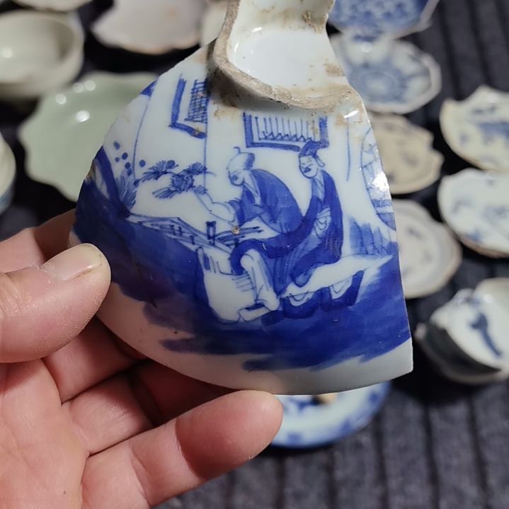 瓷片青花影青杯垫标夲