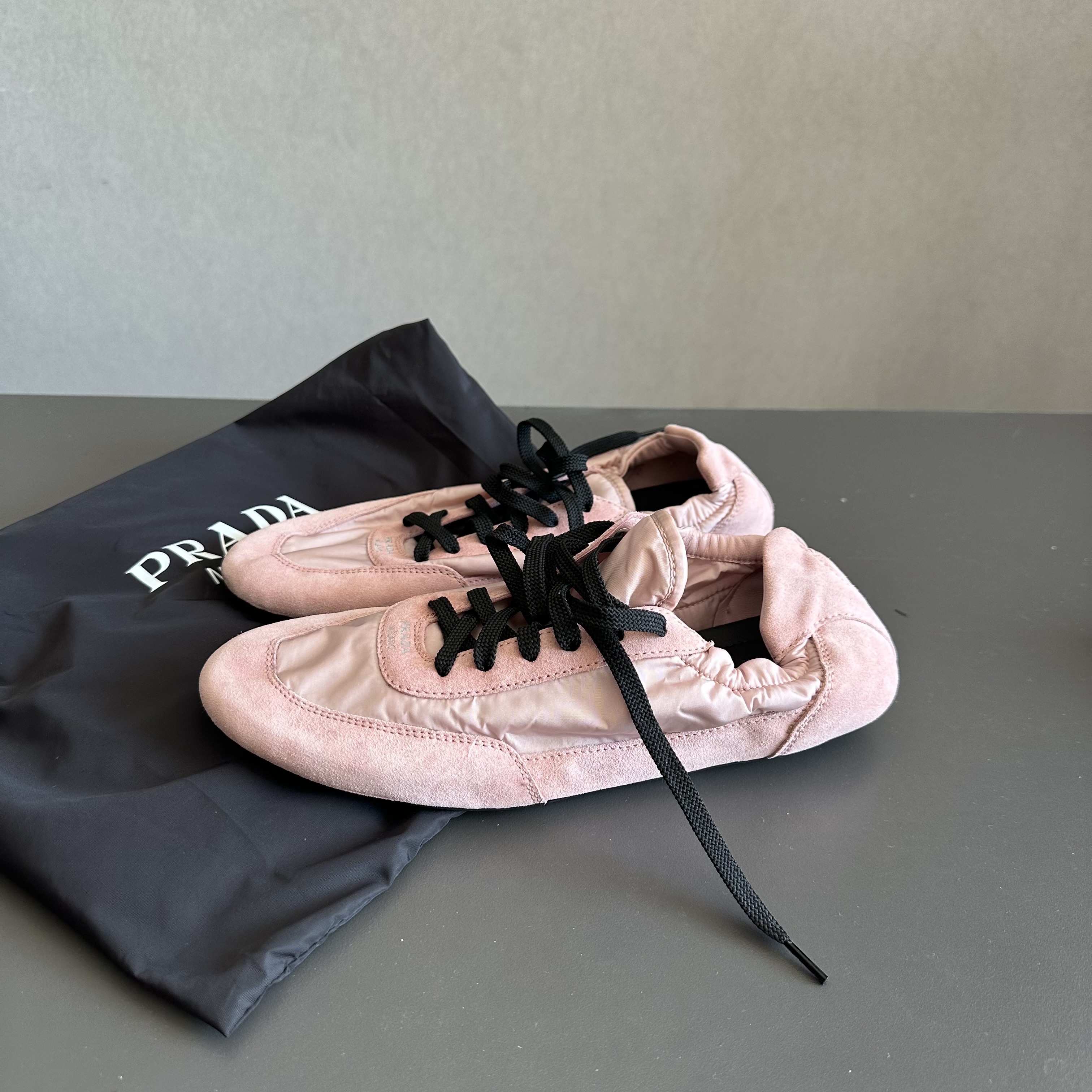 99新 Prada/普拉达 prada 25ss collapse薄底鞋 芭蕾舞鞋 36.5码