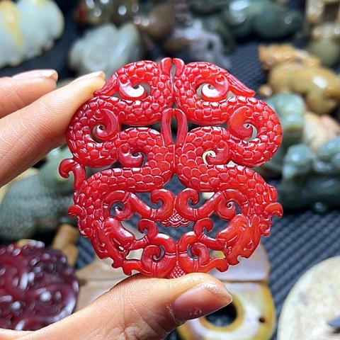白玉菩提吊坠摆件