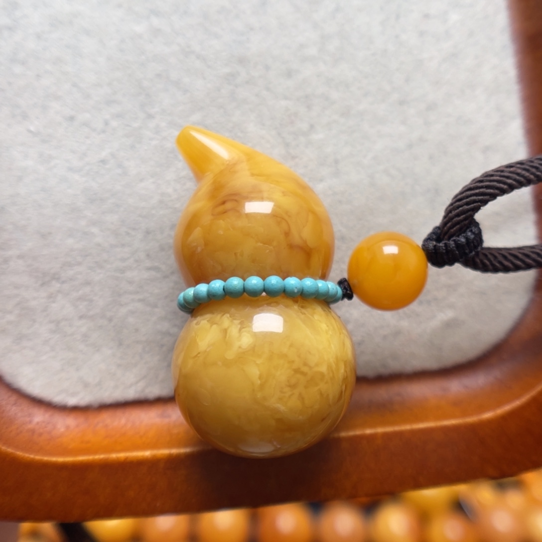 蜜蜡未镶嵌项链吊坠