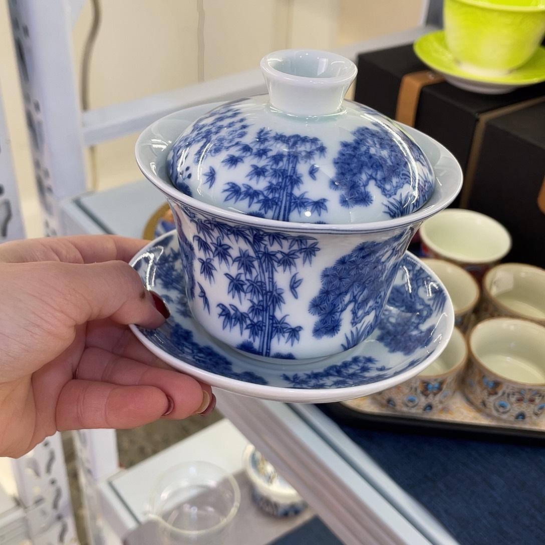 陶景德陶瓷盖碗茶具