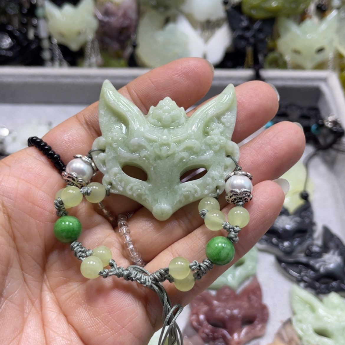 【闪购商品】岫玉颈饰未镶嵌18手牌