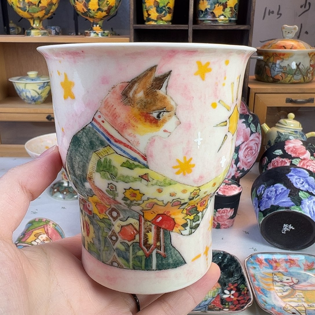 瓷原创手绘高温釉下彩