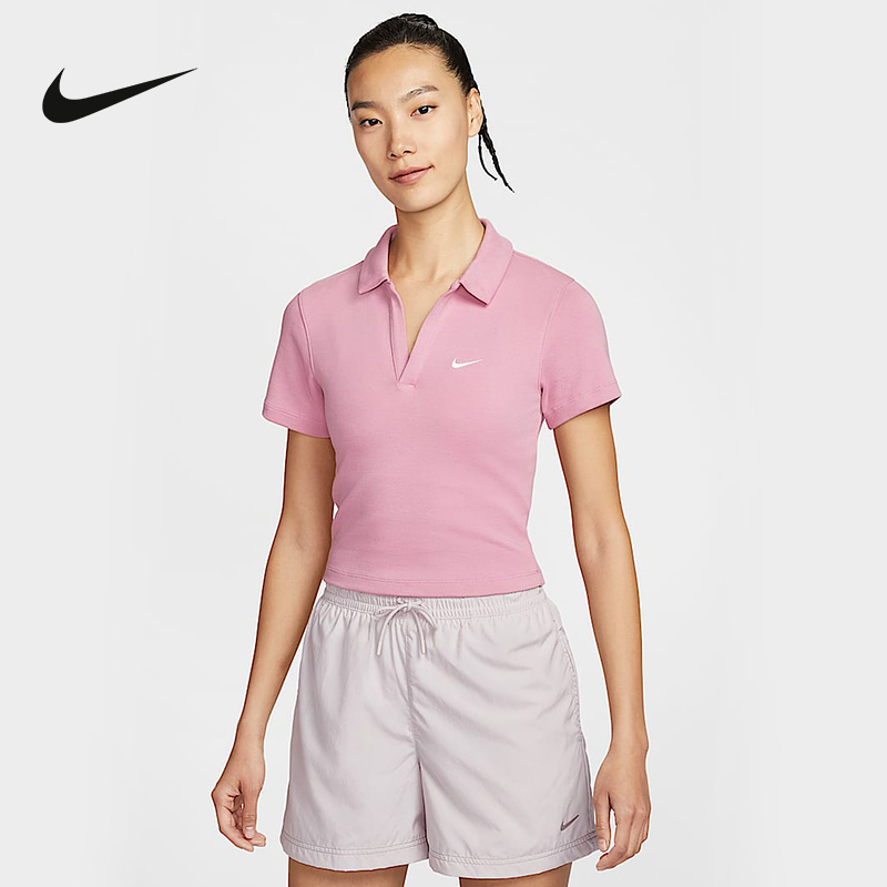 Nike/耐克【正品授权】女子POLO衫夏季短款翻领短袖T恤DV7885-699