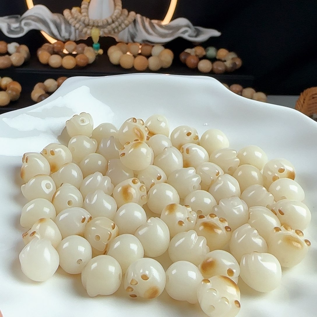 菩提根/象牙果手串卡12炭烤小猫抓30颗