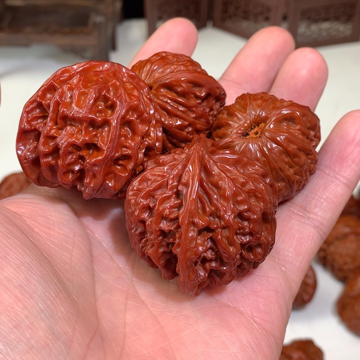 文玩核桃把件1*苹果，铁锤12