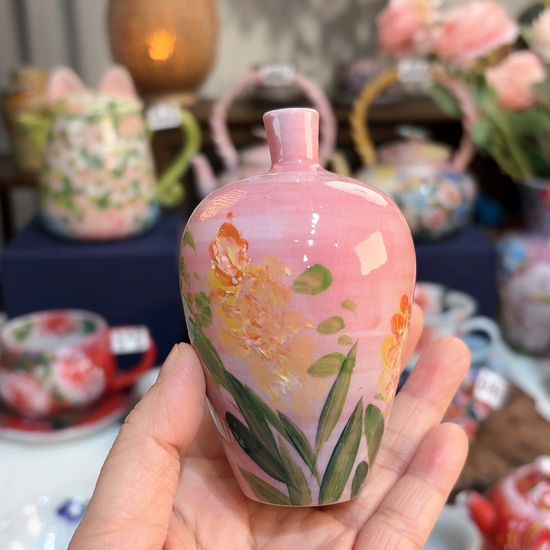 景德镇手绘高温釉下彩陶瓷茶具