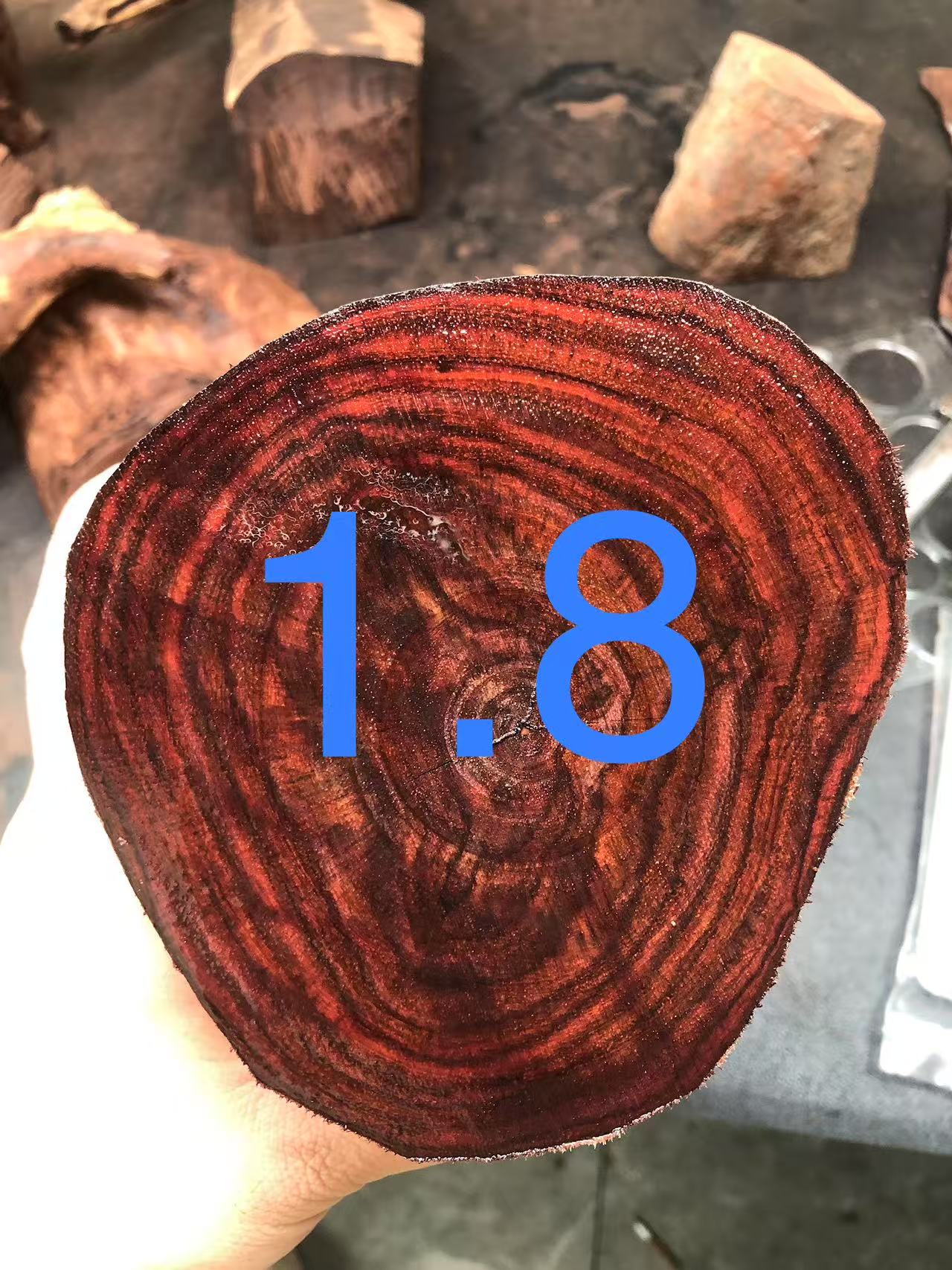 1.8*13颗海南紫红油梨手串原材料 多样性定制