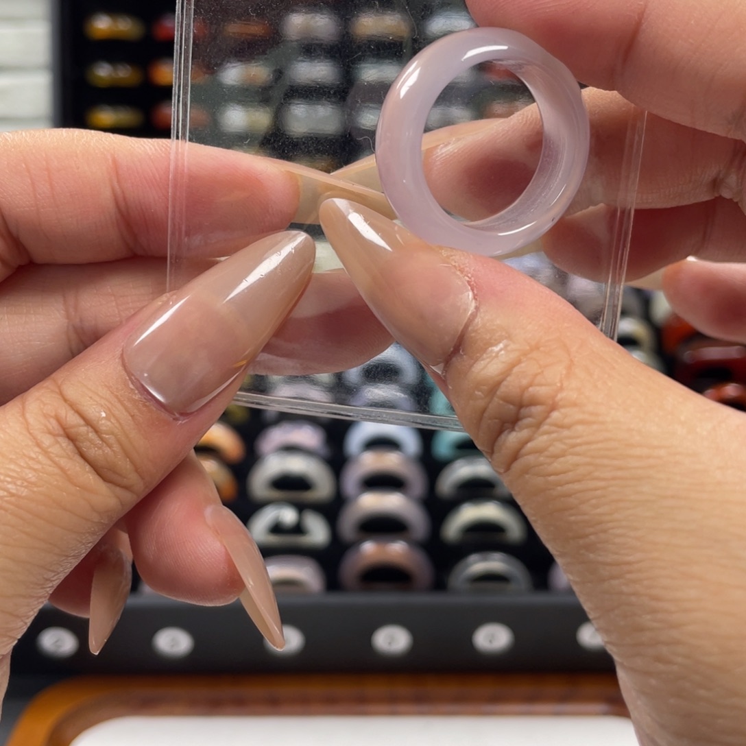 玛瑙/玉髓未镶嵌戒指5号港码22直径19.6