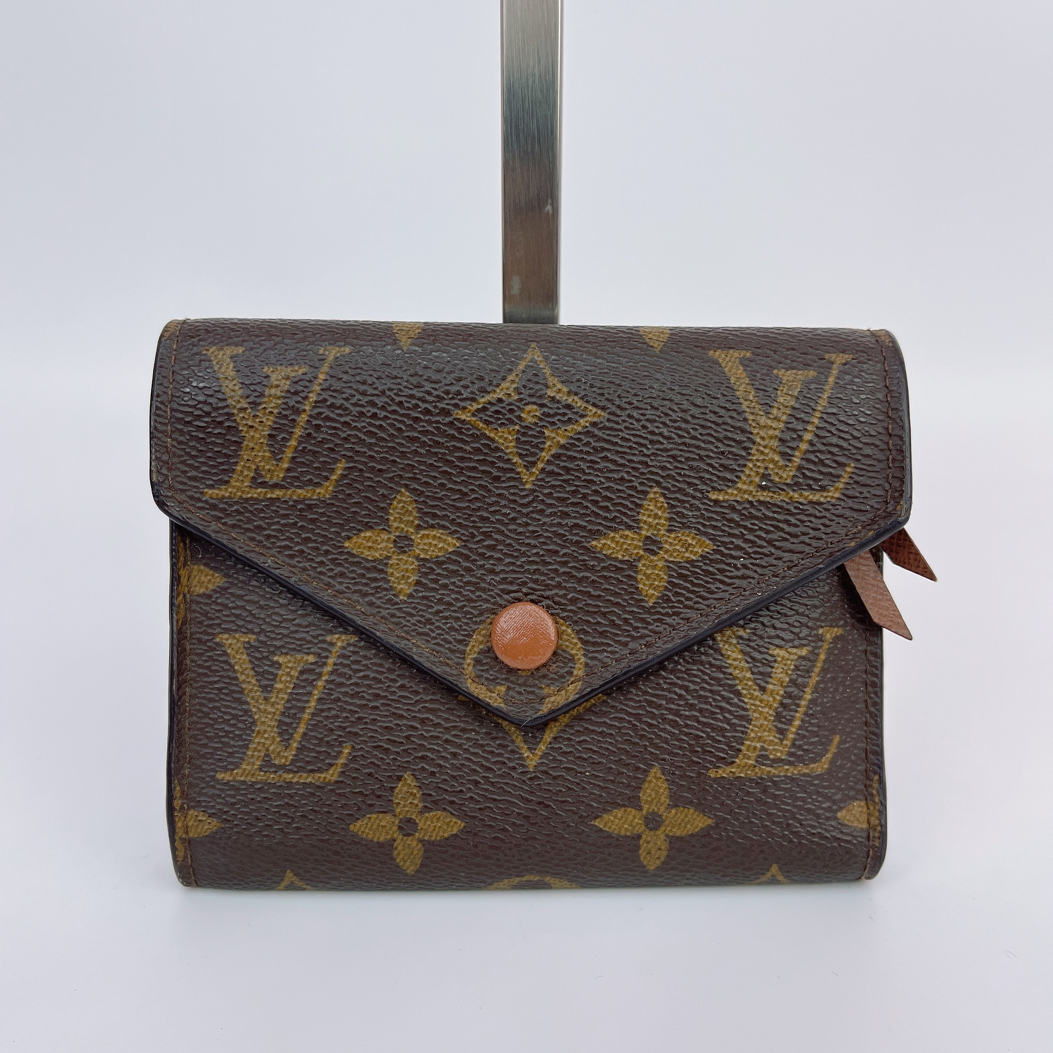 95新 LouisVuitton/路易威登 LV 棕色老花钱包长11 M163