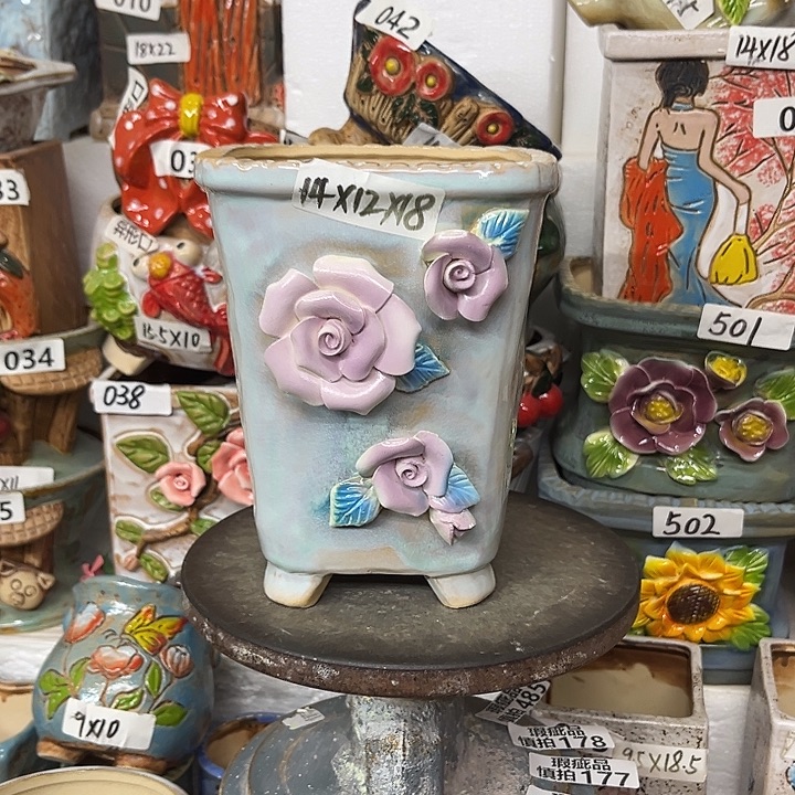 粗陶材质多肉花盆