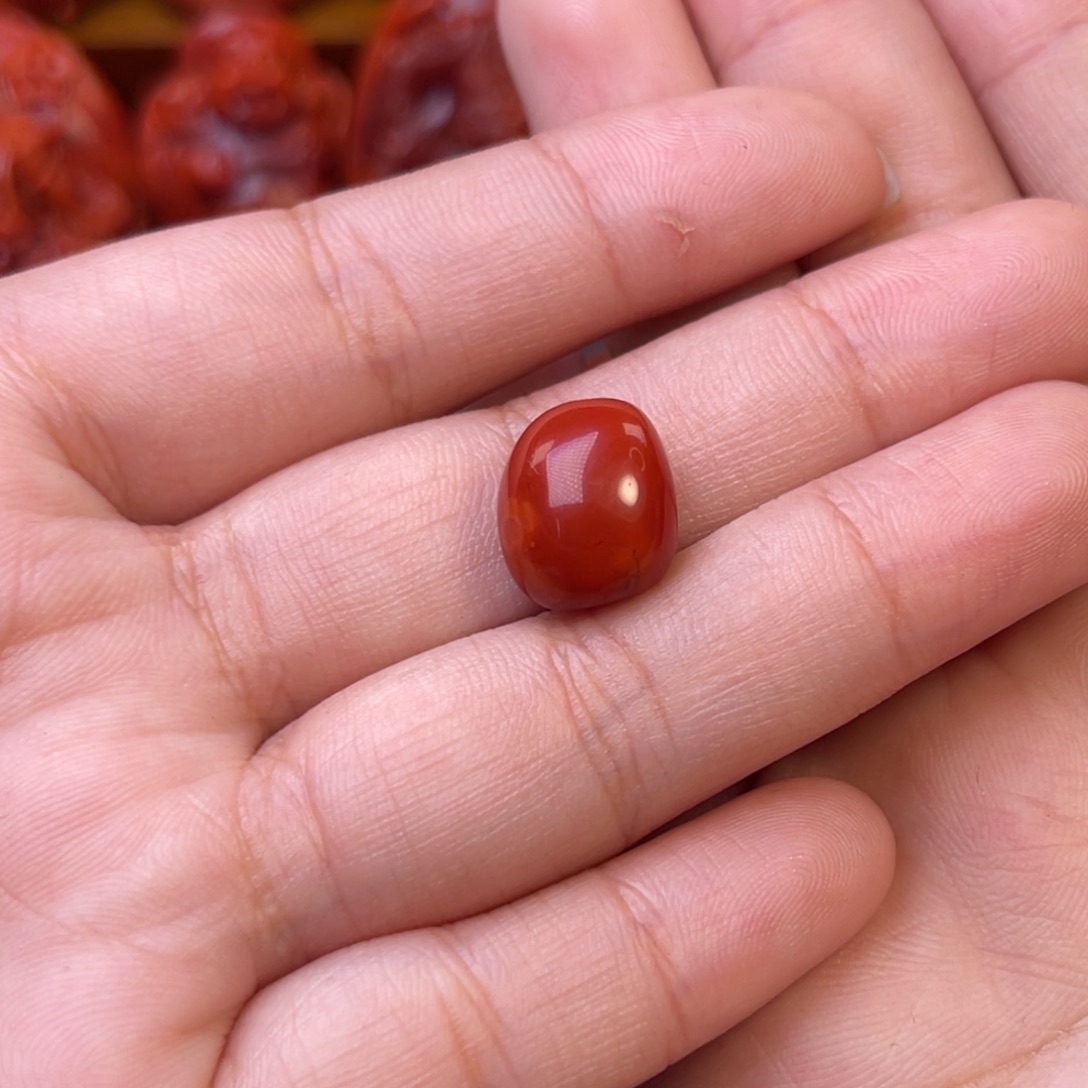 好***L南红玛瑙未镶嵌川料瓦西随型珠