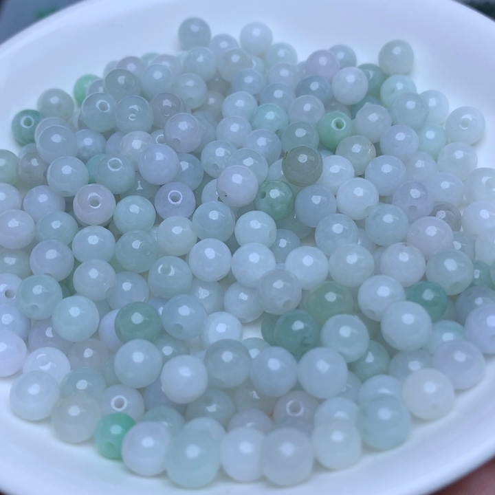 【闪购商品】翡翠手链未镶嵌卡6冰绿白100个