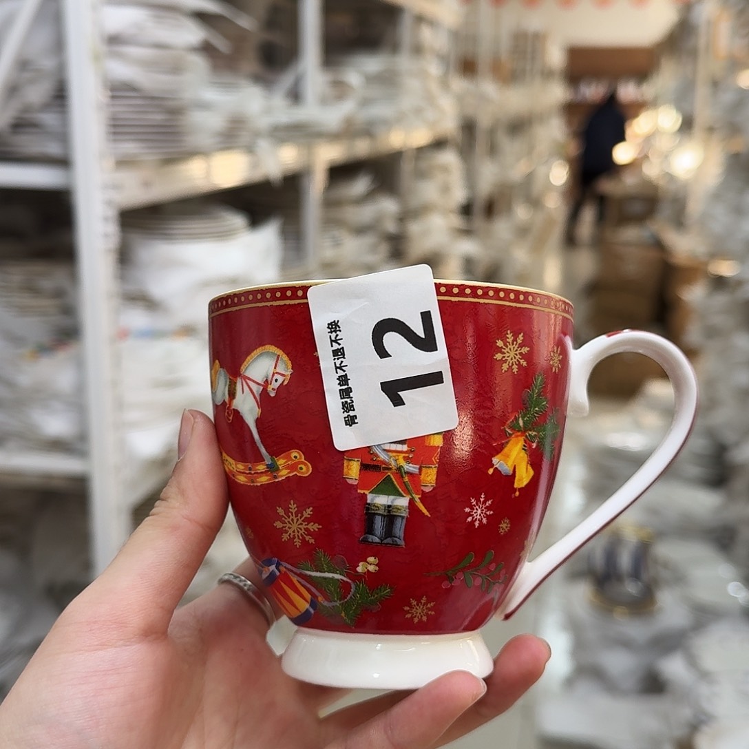 骨瓷马克杯460ml 浮力微瑕2只装外贸骨瓷