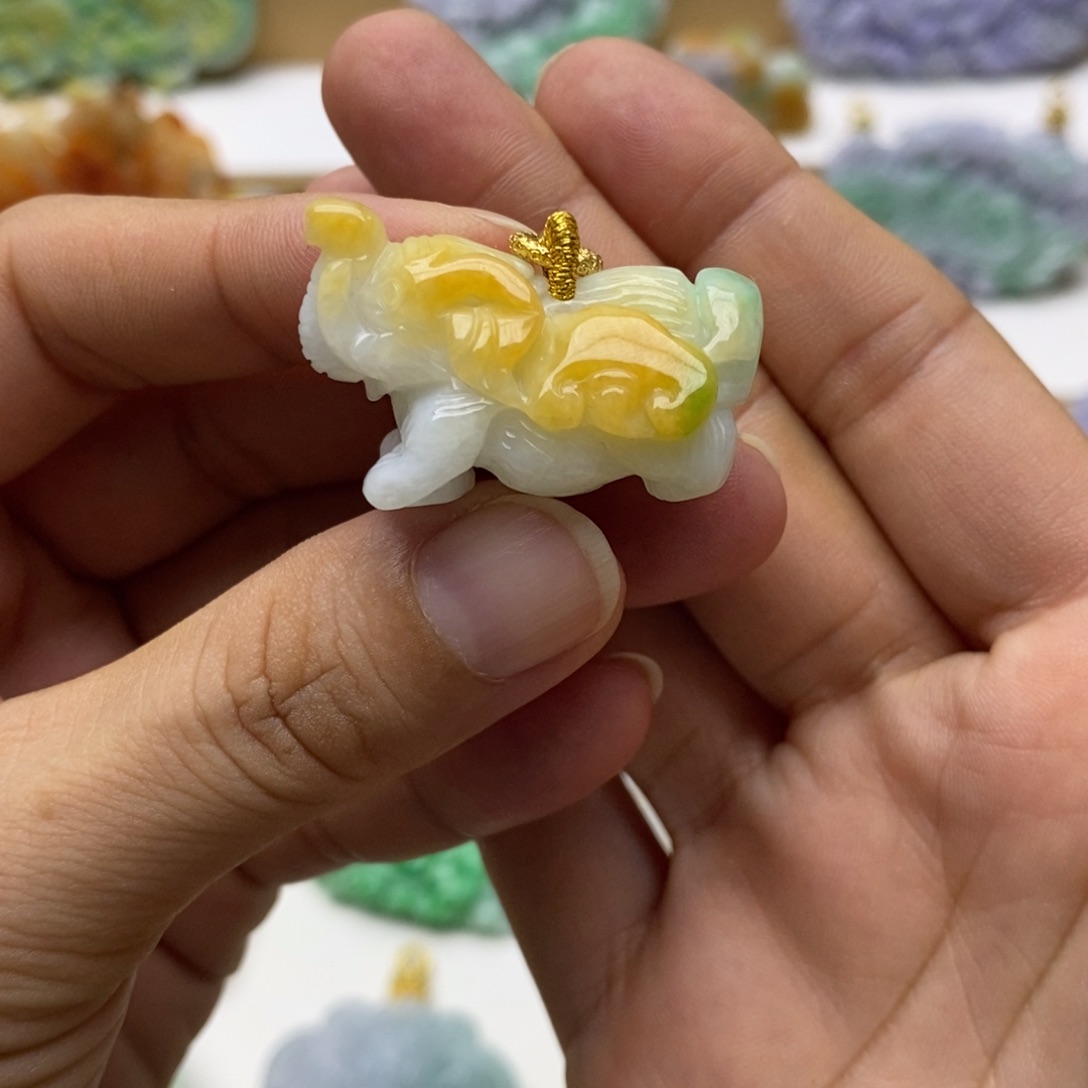 热***.翡翠未镶嵌颈饰翡翠