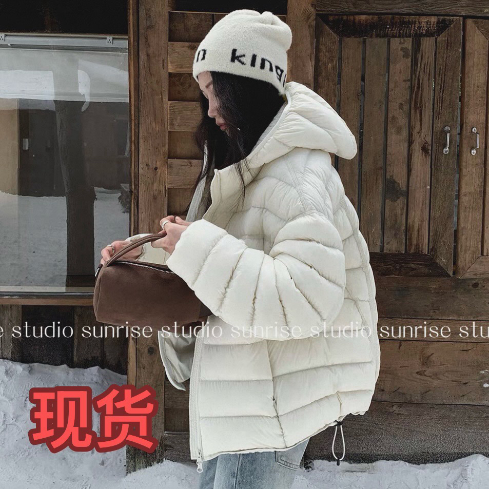 现货【260G白鸭绒】连帽排骨云朵泡芙羽绒外套保暖（不能机洗）