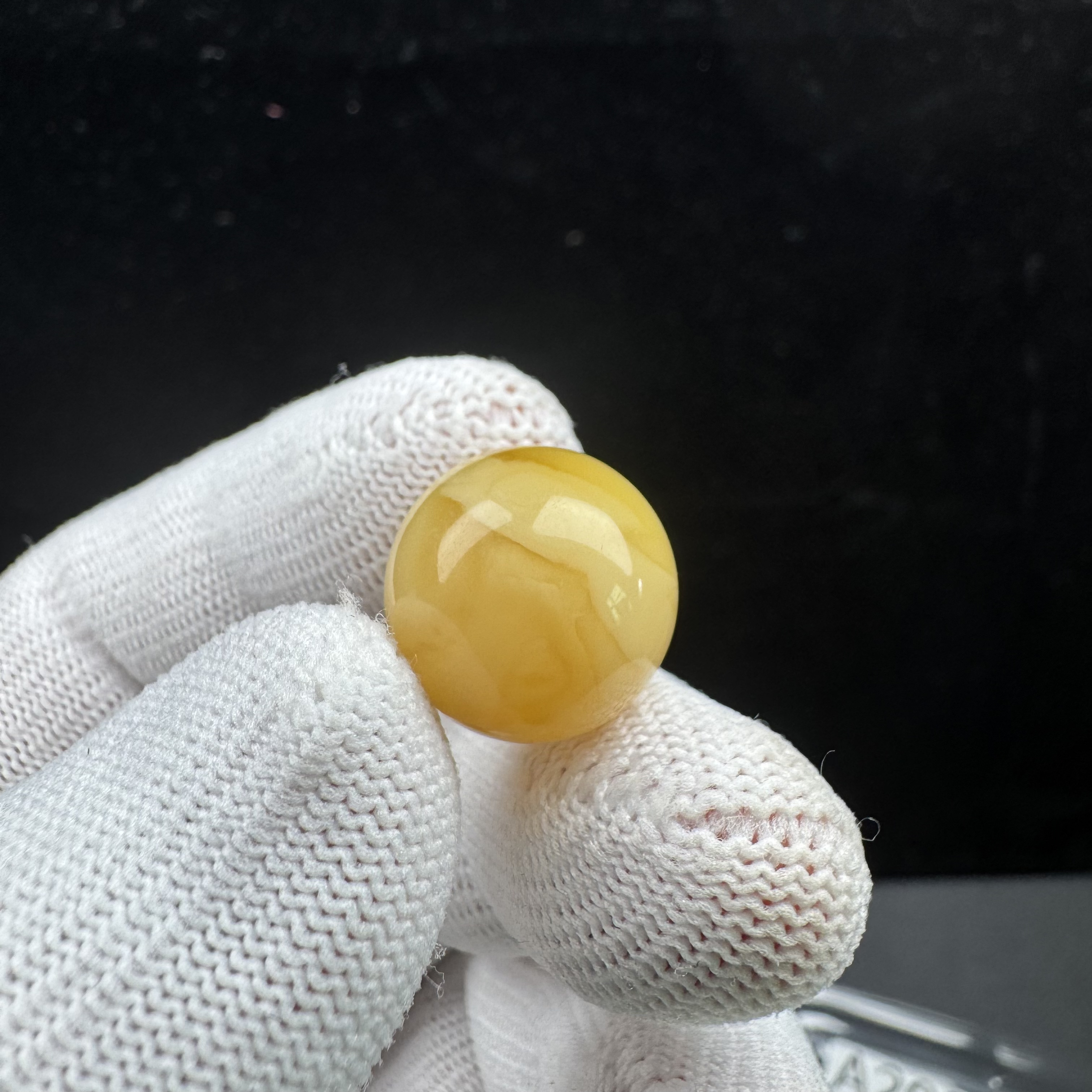 A2021天然蜜蜡妖花圆珠 15.7mm支持鉴定假一罚四