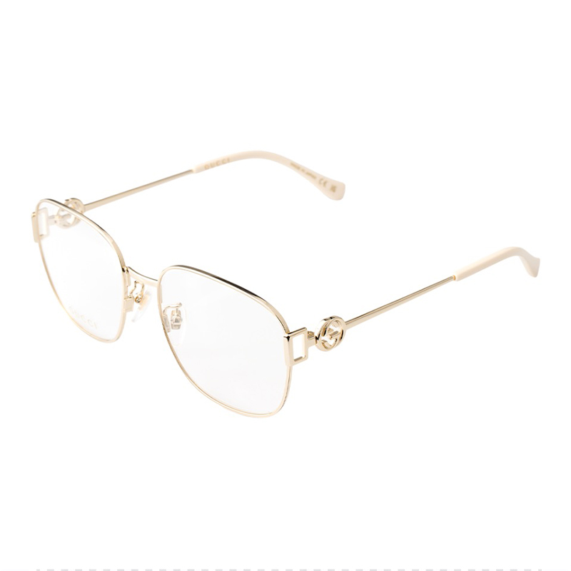 GUCCI古驰 潮流时尚 合金 方形 光学镜架/镜片 金色GG1209O-002