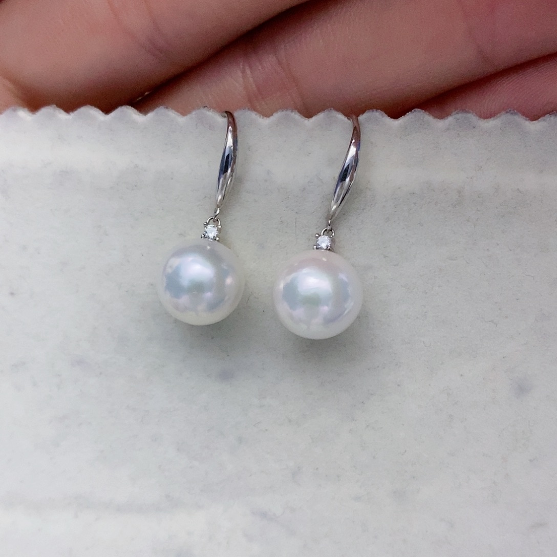 【闪购商品】淡水珍珠耳饰银S925镶嵌50